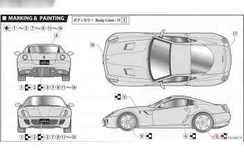 Сборная модель FERRARI 599