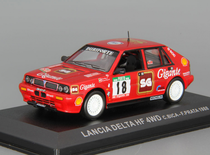 LANCIA Delta HF 4WD C.Bica - F.Prata (1988), red