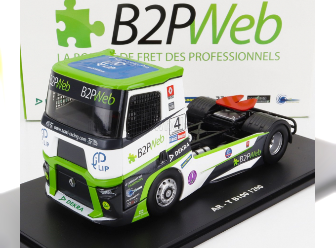 RENAULT T-LINE HIGH TRACTOR TRUCK TEAM ARAVI RACING N 4 RACING (2023) LIONEL MONTAGNE, GREEN WHITE BLACK