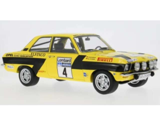 OPEL Ascona A #4 RAC Rally W. Röhrl and C. Geistdörfer (1975), yellow/black