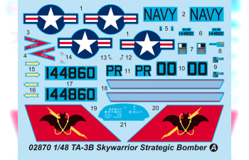 Сборная модель Американский палубный бомбардировщик Douglas TA-3B Skywarrior