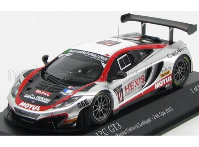 McLAREN Mp4-12c Gt3 Team Hexis Racing №107 24h Spa (2013) Cazenave - Panis - Debard - Ledogar, Silver Red