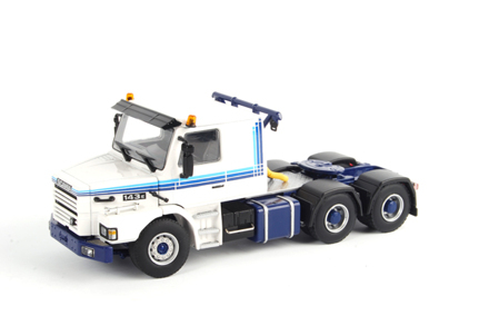 SCANIA T113/T143 Streamline Single truck, Premium Line 1:50, бело-голубой