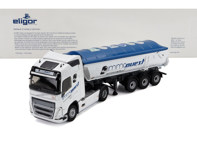 VOLVO Fh Truck Cassone Ribaltabile Immo Ouest (2020), White Blue