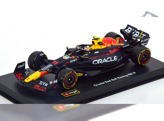 RED BULL F1 Rb19 Team Oracle Red Bull Racing №11 Season (2023) Sergio Perez - Con Pilota E Vetrina - With Pilot And Showcase, Matt Blue