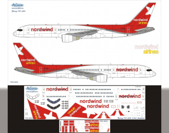 Декаль на самолет боенг 757-200 (Nodwind Arlines)