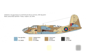 Сборная модель McDONNEL DOUGLAS Boston Iii Airplane Military 1939