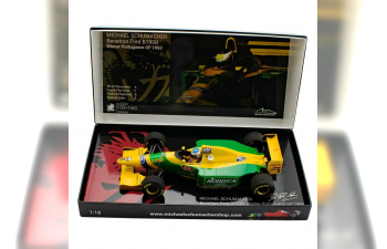 BENETTON F1 B193b Team Benetton Ford №5 Winner Portugal Gp (1993) Michael Schumacher, Yellow Green Blue