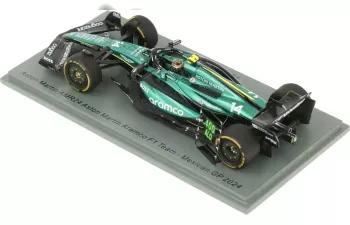 ASTON MARTIN F1 Amr24 Team Aramco Cognizant №14 Mexico Gp With Pit Board And Special Base (2024) Fernando Alonso, Green Black
