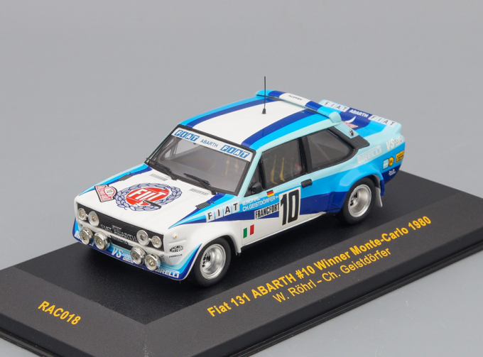 FIAT 131 Abarth #10 "Fiat Italia" Winner Rally Monte Carlo Чемпион мира 1980 Röhrl - Geistdörfer, blue / white