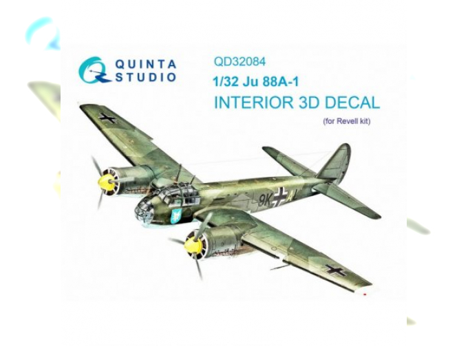 Декаль интерьера кабины Ju 88A-1 (Revell)