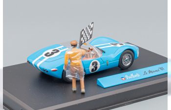 VAILLANT №3 Spider Le Mans (1961) - With Figures, Light Blue White