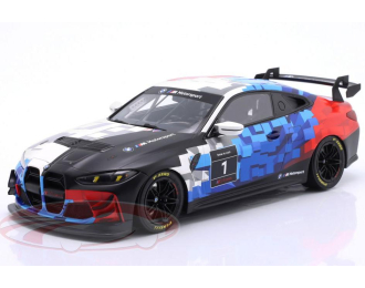 BMW M4 GT4 Coupé #1 (2024), white / black / blue / red