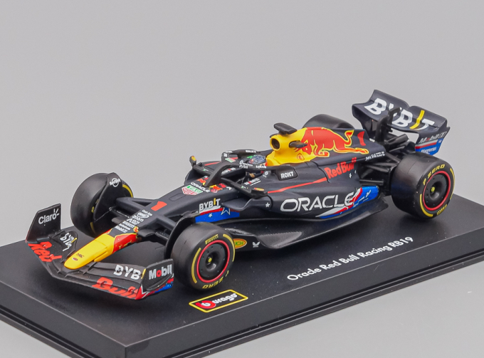 RED BULL F1 Rb19 Team Oracle Red Bull Racing N 1 World Champion Winner Austin Usa Gp (2023) Max Verstappen - With Pilot And Showcase, Matt Blue