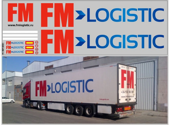 Декаль транспортная компиния FM-LOGISTIC Размер (100х290)