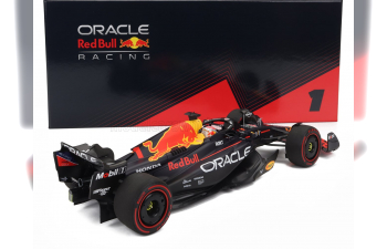 RED BULL F1 Rb19 Team Oracle Red Bull Racing N1 World Champion Winner Bahrain Gp With Pit Board (2023) Max Verstappen, Matt Blue