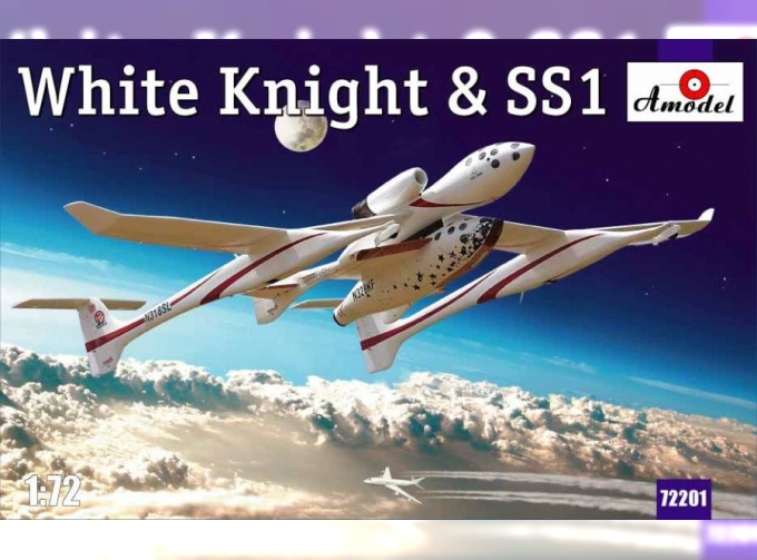 Сборная модель Американский самолет-носитель White Knight и суборбитальный пилотируемый космический корабль Space Ship One