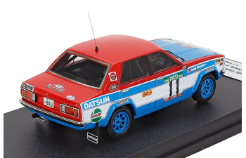 DATSUN 160j (night Version) N 11 Rally Portugal (1979) Andy Dawson - Martin Holmes, Light Blue Red White