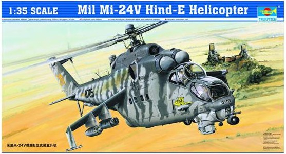 Сборная модель вертолет Mil Mi-24V Hind-E Helicopter