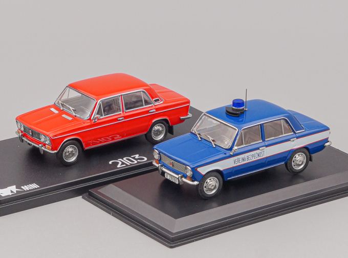 Набор из 2 моделей ВАЗ-2103 "Жигули" (1972-1973) и LADA 1300 Verejna Bezpecnost