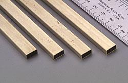 Прямоугольная латунная трубка 4х8 мм, 1 шт