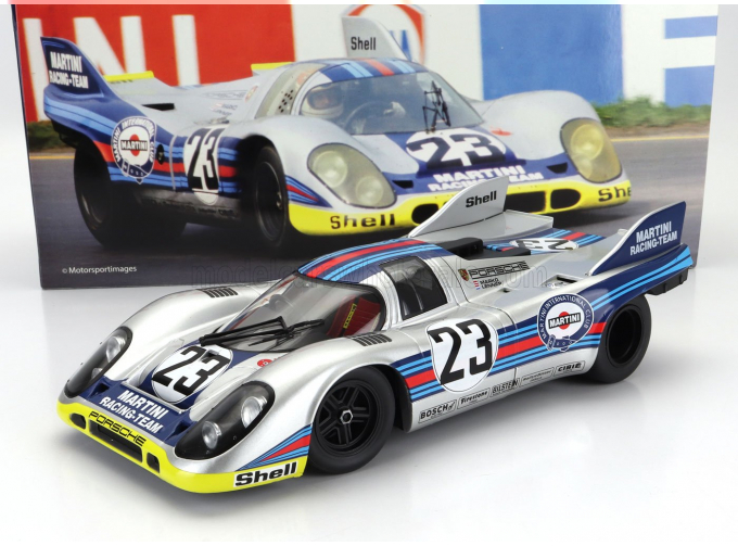 PORSCHE 917k 4.9l Team Martini Racing N23 1000km Spa (1971) Helmut Marko - Gijs Van Lennep, Silver Red Blue Yellow