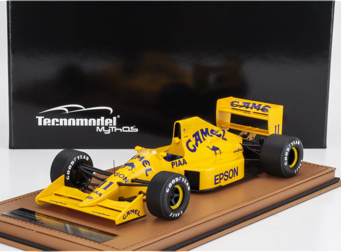 LOTUS F1 101 Team Camel Honda N 11 Canadian Gp 1989 Nelson Piquet - Con Vetrina - With Showcase, Yellow
