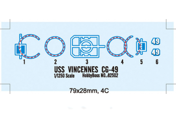 Сборная модель Корабль USS Vincennes CG-49