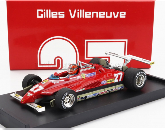 FERRARI F1 126c2 №27 Usa Ovest Long Beach Gp (1982) Gilles Villeneuve - With Driver Figure, Red