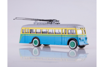 Троллейбус ЯТБ-1, голубой / желтый