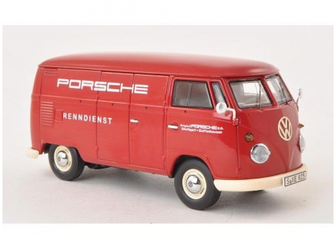 VOLKSWAGEN T1 Box Wagon Porsche Racing Team 1956, красный