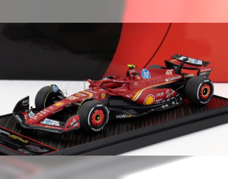 FERRARI F1 Sf-24 Team Scuderia Ferrari №55 3rd Monaco Gp (2024) Carlos Sainz, Red White Yellow