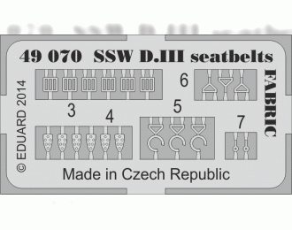 Фототравление SSW D.III seatbelts FABRIC