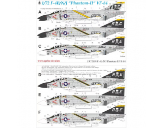 Декаль для F-4B/N/J Phantom-II VF-84 FFA (удаляемая лаковая подложка)