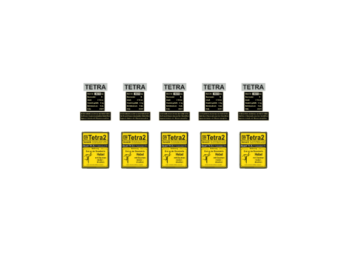 Декаль маркировка немецких огнетушителей Tetra