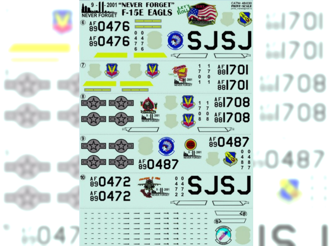 Декаль F-15E Part 1