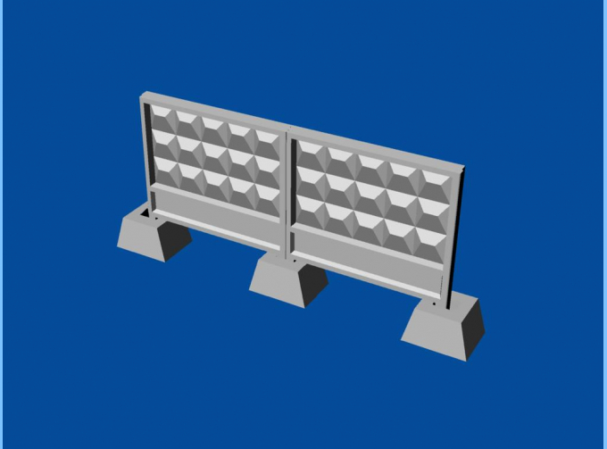 Российский бетонный забор ПО-3