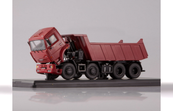Камский грузовик 6540 8х4 самосвал ранний, темно-красный