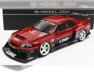 NISSAN Skyline Lb-er34 N 9 Super Silhouette Lbwk 1996, Red Black