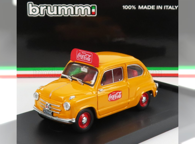 FIAT 600 I SERIES VEICOLO PUBLICITARIO COCA-COLA OLIMPIADI DI ROMA (1960), YELLOW