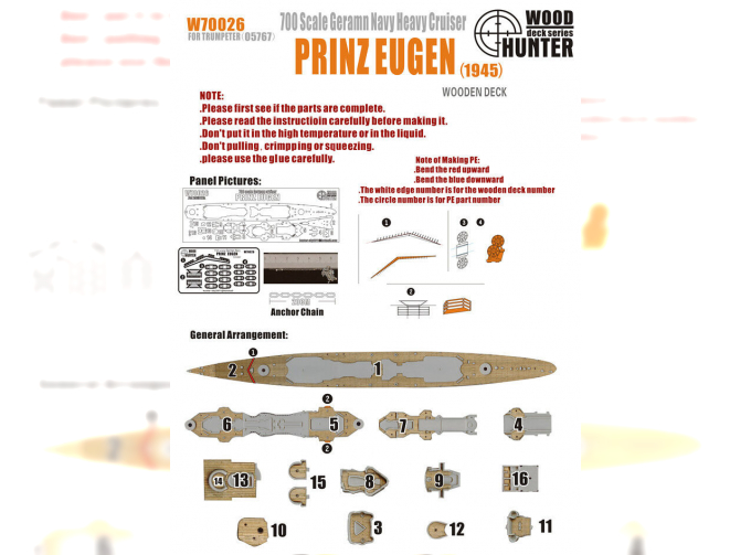 WWII German Heavy Cruiser Prinz Eugen 1945