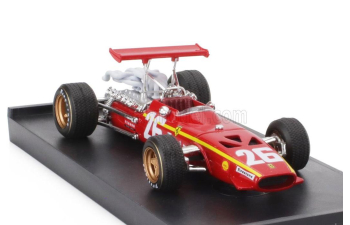 FERRARI F1 312 №26 Winner France Gp (1968) Jacky Ickx, Red White
