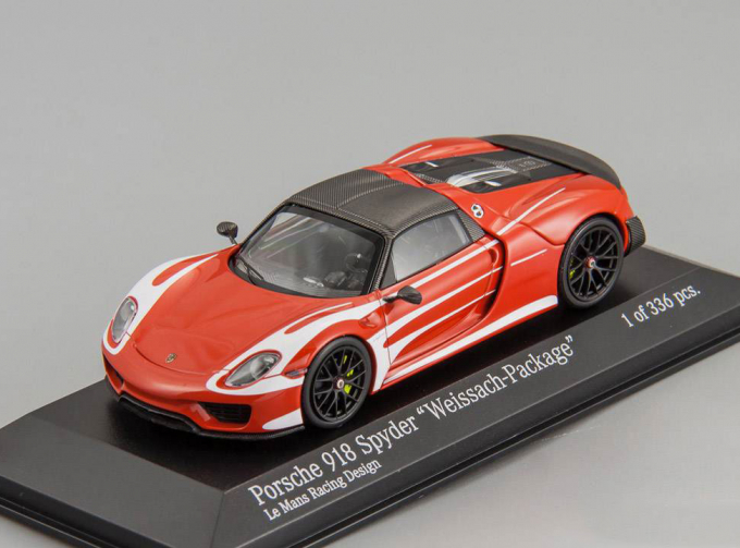 PORSCHE 918 Spyder 'Weissach Package w/ Le Mans Racing Design' (2015 ), red / white