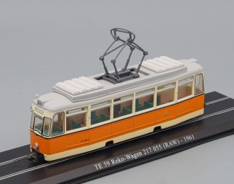 Трамвай TE 59 Reko-Wagen 217 055 (RAW) 1961, beige / orange