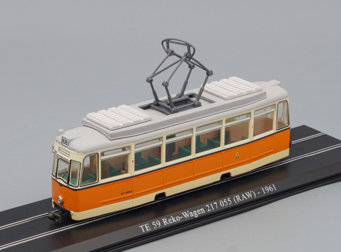 Трамвай TE 59 Reko-Wagen 217 055 (RAW) 1961, beige / orange