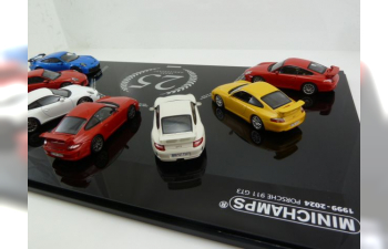 Набор из семь моделей PORSCHE 911 GT3 25-я годовщина