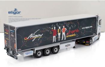 SCANIA S500 Semi Frigo Truck Cassonato Blanc Transports (2022), White Black