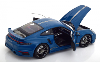 PORSCHE 911 (992) Turbo S Sport Design (2021), blue silver