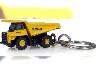 KOMATSU Portachiavi - Keyring Hd605 Cassone Ribaltabile Cava Mineraria - Mining Truck, Yellow Black