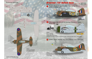 Набор декалей Brewster F2A Buffalo Wet decal